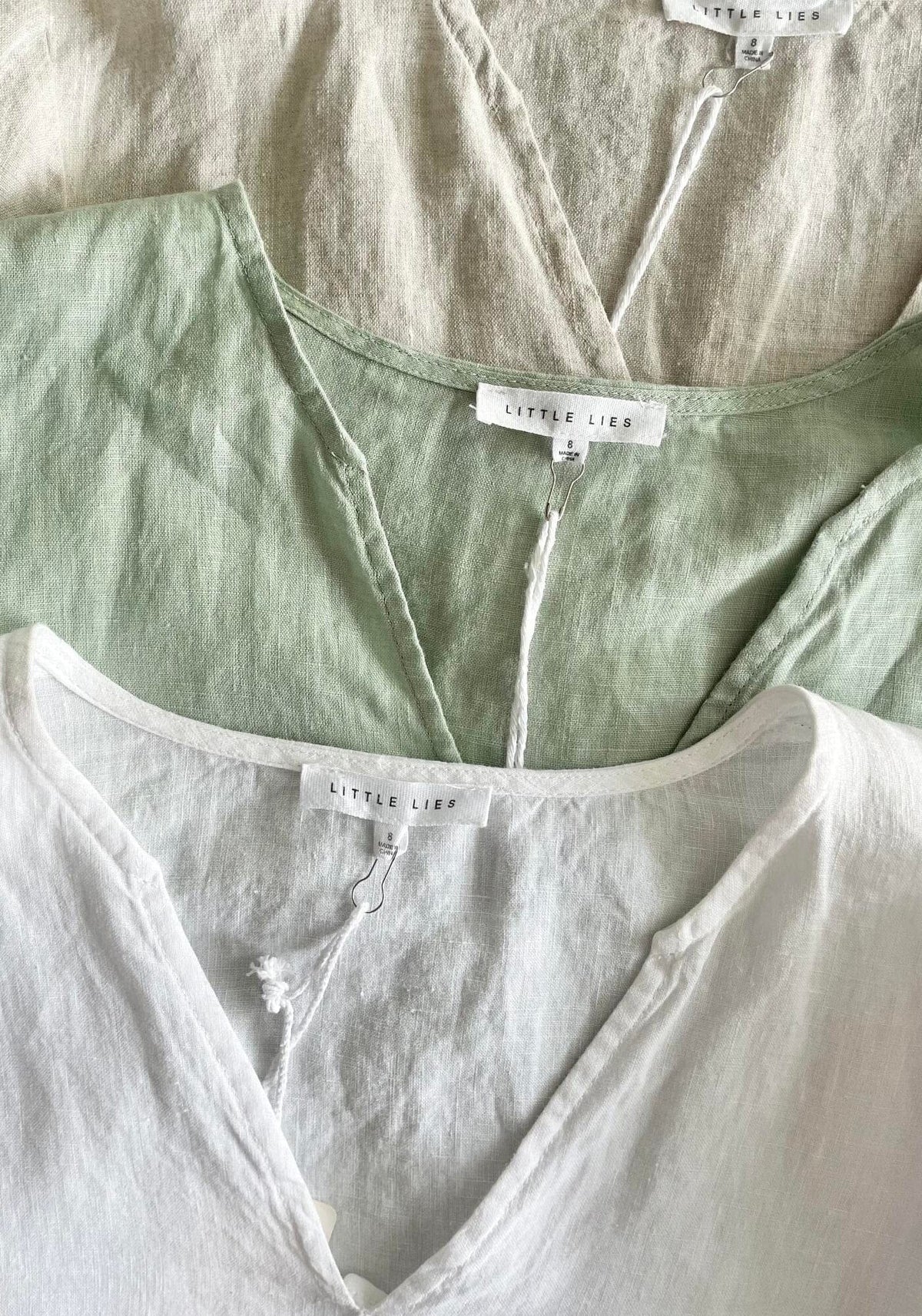 LITTLE LIES Andrea Top - Natural Shirts &amp; Blouses - Zabecca Living