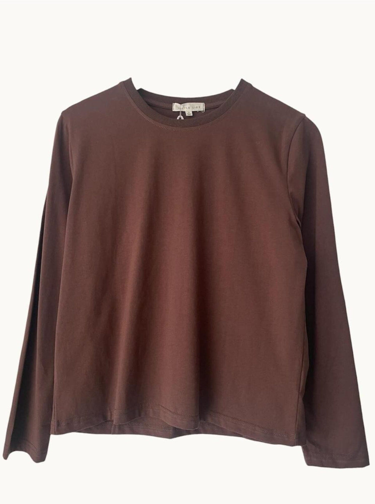 LITTLE LIES Athena Long Sleeve - Chocolate Long Sleeve Tee - Zabecca Living