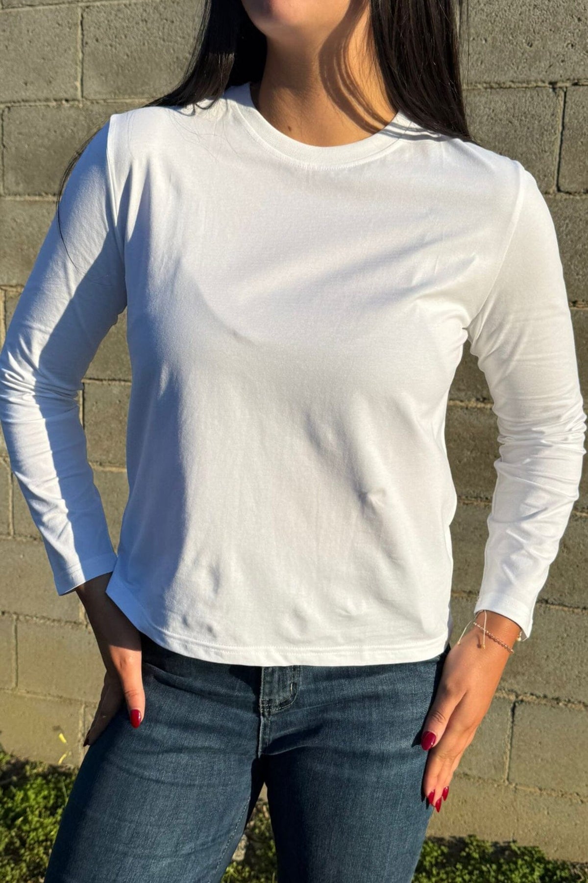 LITTLE LIES Athena Long Sleeve - White Long Sleeve Tee - Zabecca Living