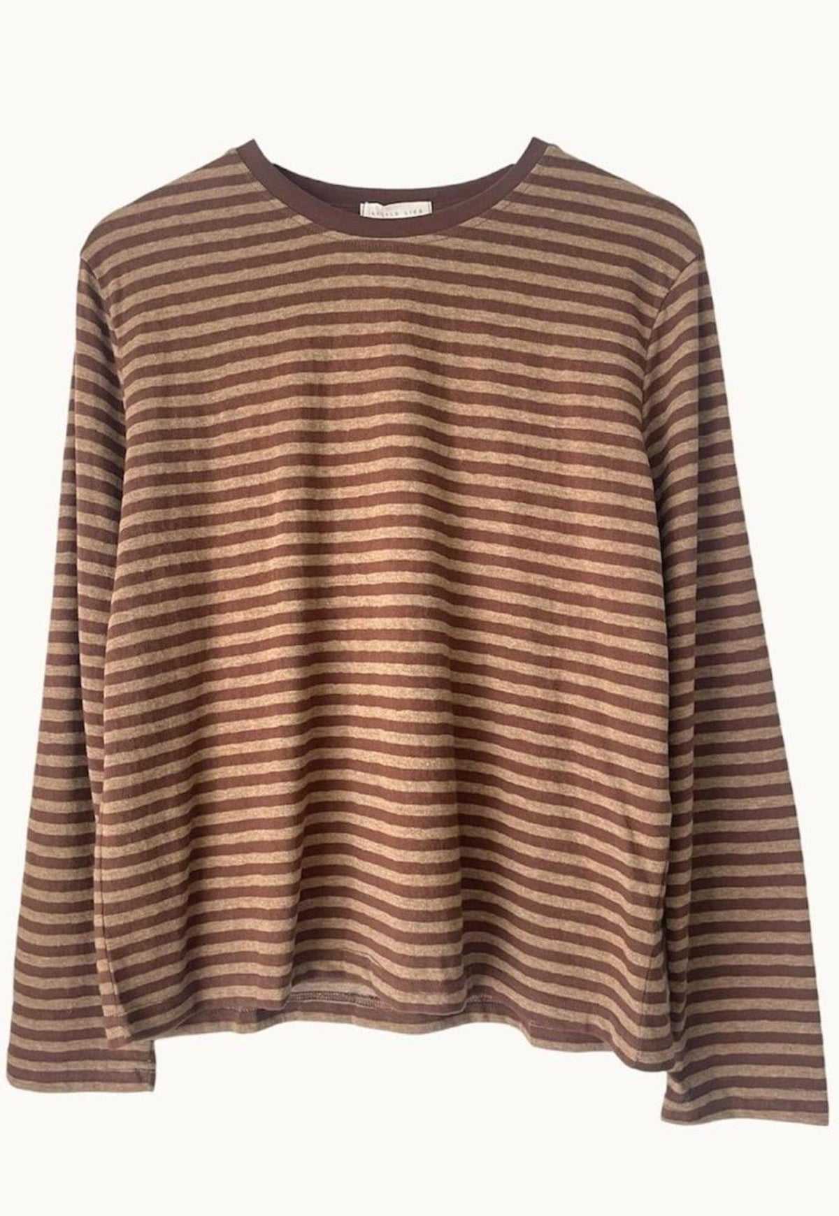 LITTLE LIES Athena Stripe Long Sleeve - Brown Long Sleeve Tee - Zabecca Living