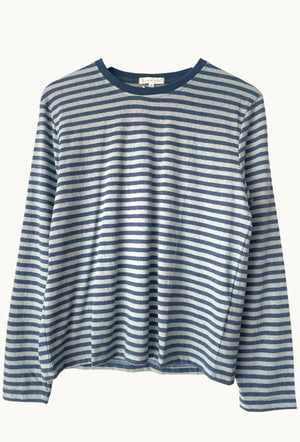 LITTLE LIES Athena Stripe Long Sleeve - Light Blue/Mid Blue Long Sleeve Tee - Zabecca Living