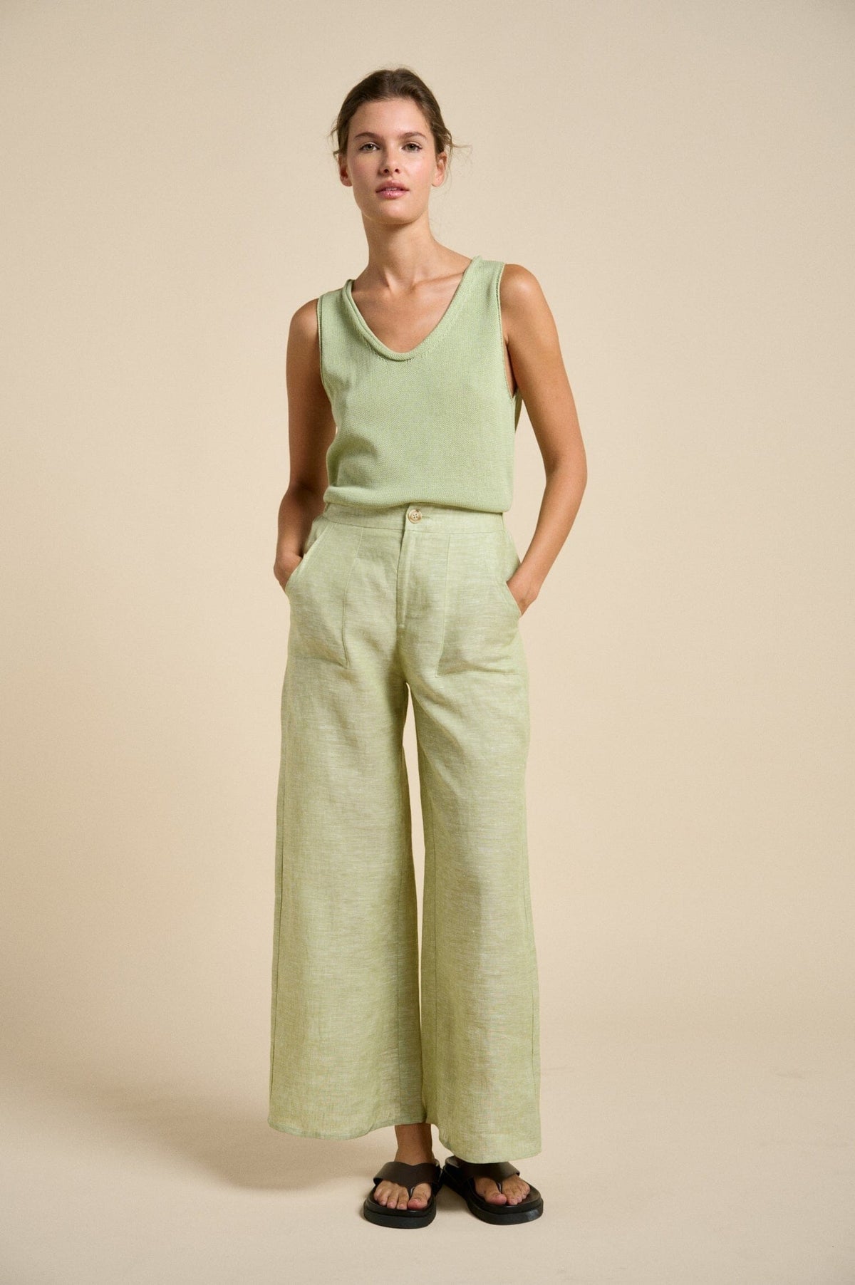 LITTLE LIES Bondi Pants - Green PANTS - Zabecca Living