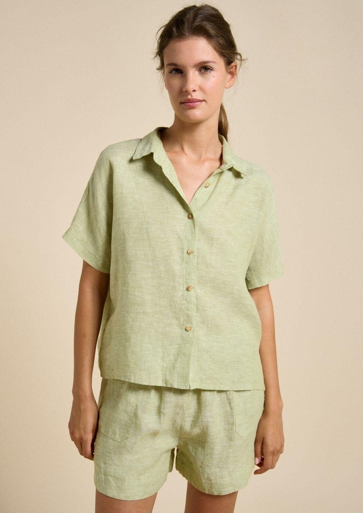 LITTLE LIES Bondi Shirt - Green Shirts &amp; Blouses - Zabecca Living