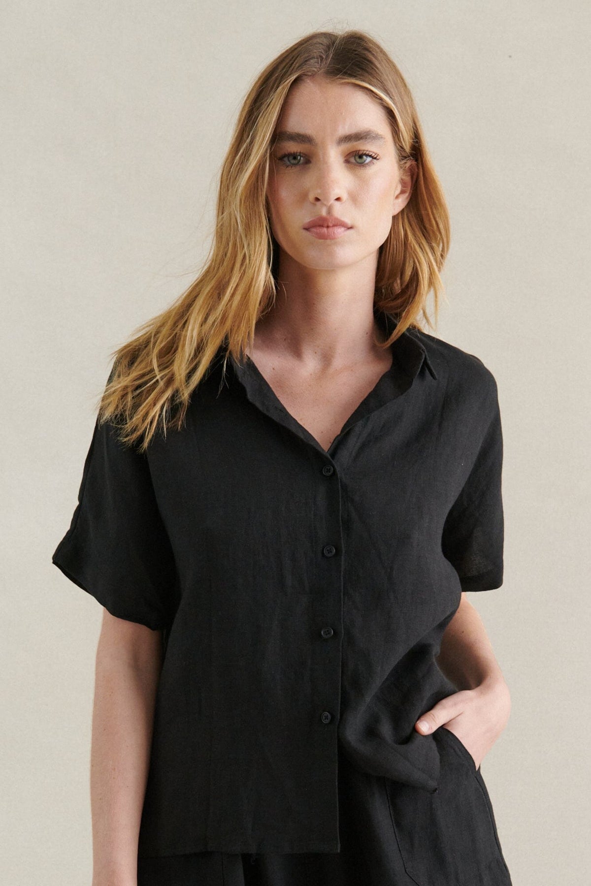 LITTLE LIES Bronte Shirt - Black Shirts & Blouses - Zabecca Living