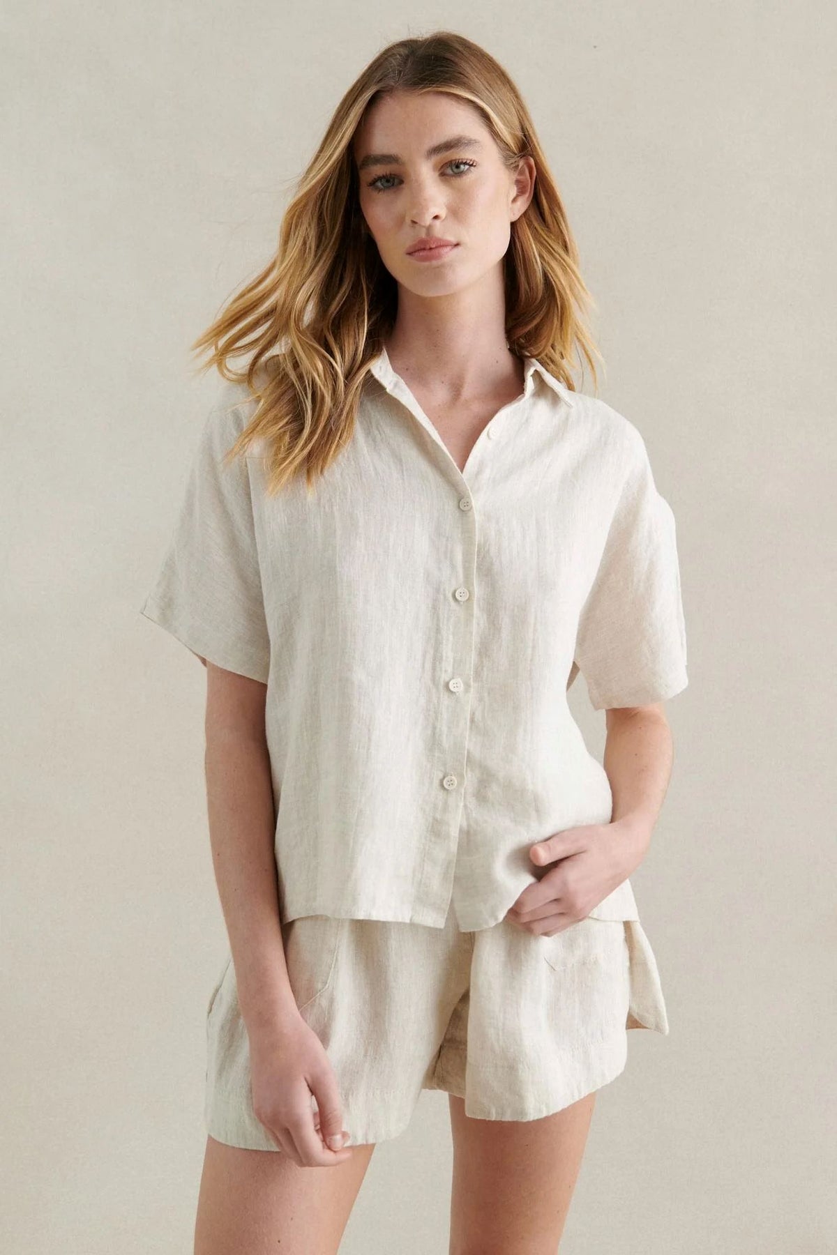 LITTLE LIES Bronte Shirt -Natural Shirts & Blouses - Zabecca Living