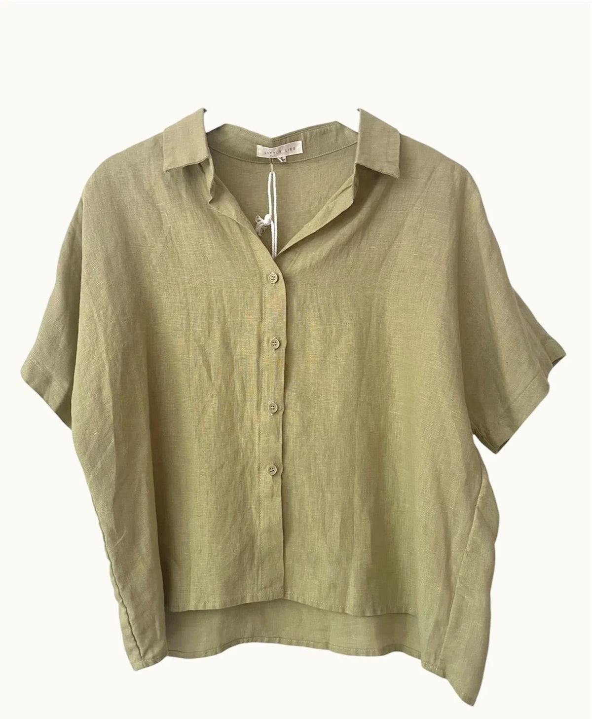 LITTLE LIES Bronte Shirt - Sage Shirts &amp; Blouses - Zabecca Living