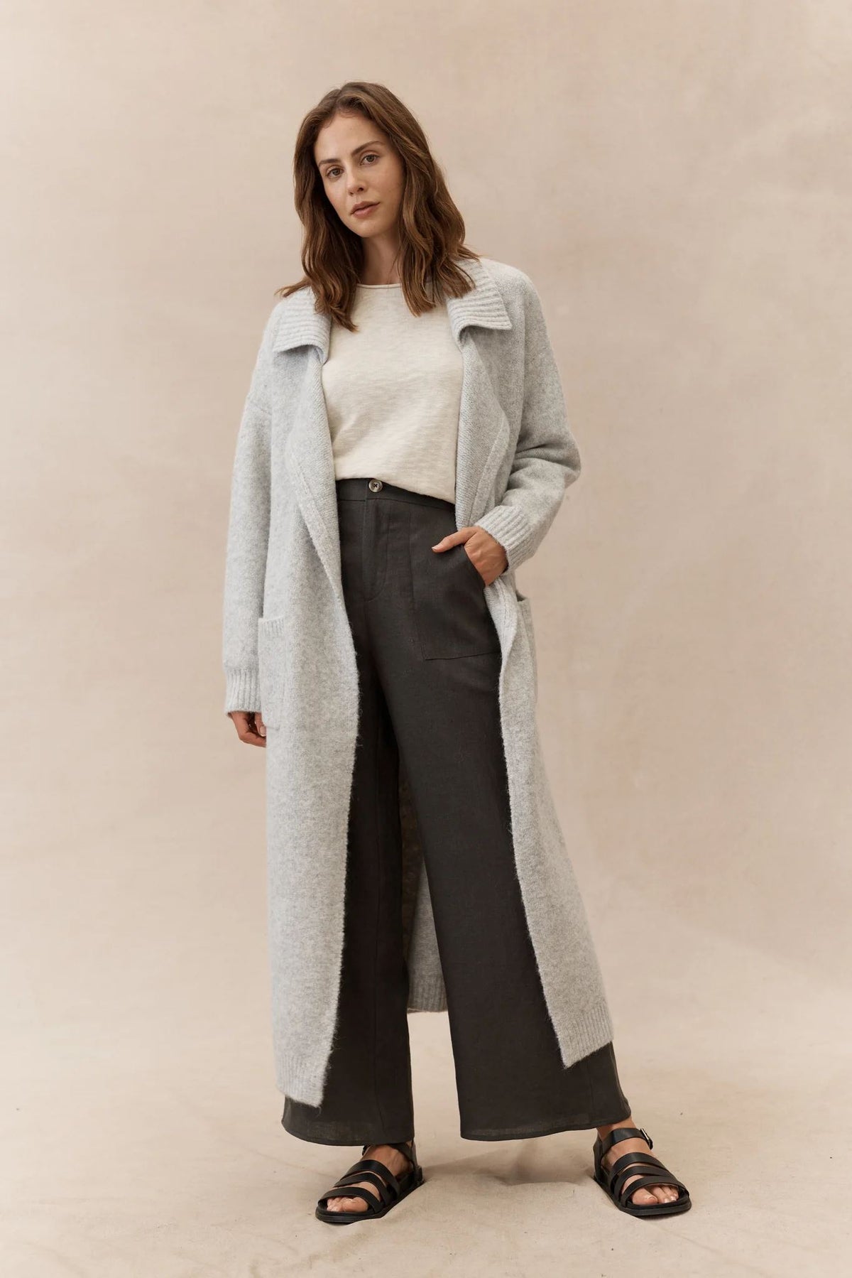 LITTLE LIES CC Cardigan - Grey Marle CARDIGAN - Zabecca Living