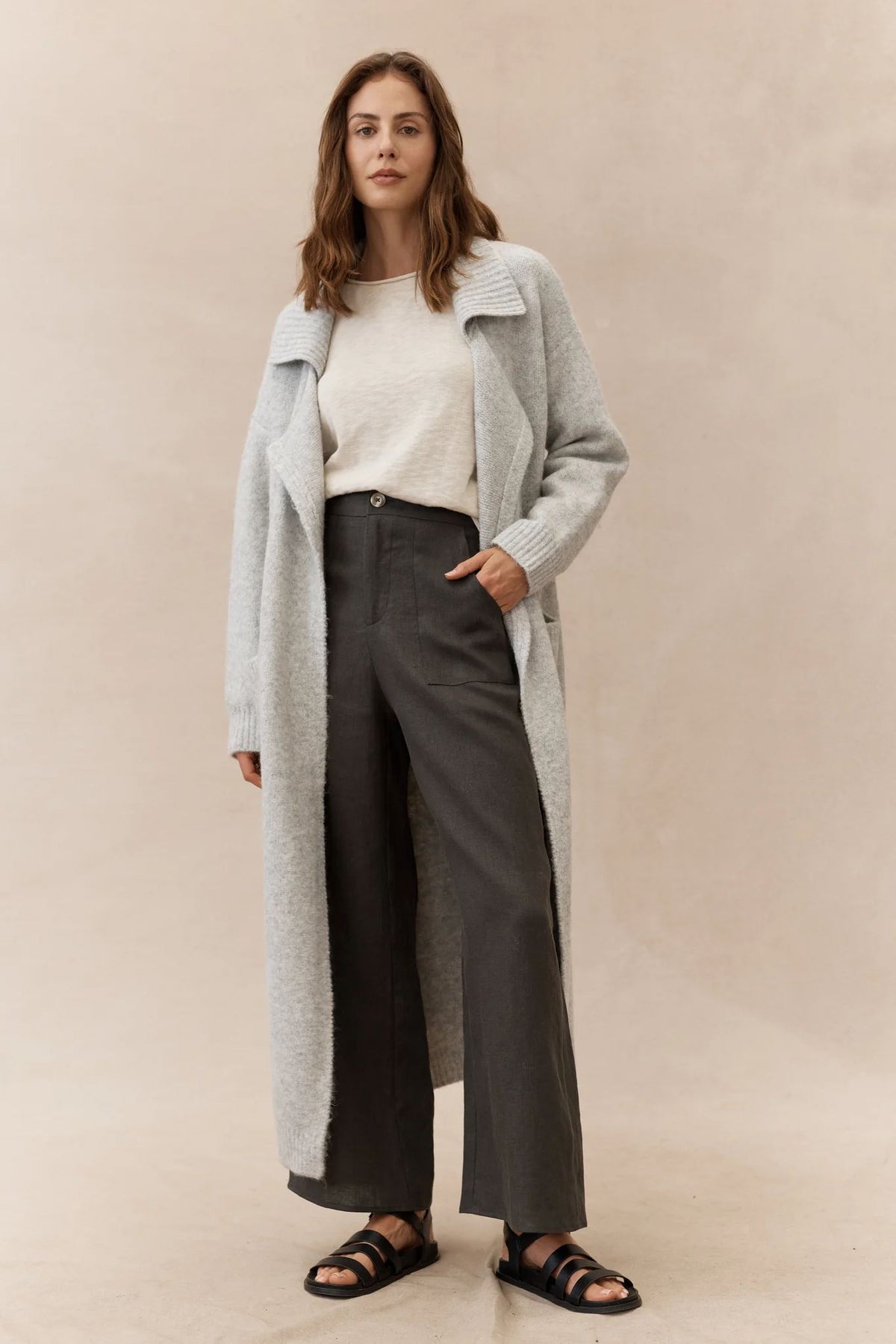 LITTLE LIES CC Cardigan - Grey Marle CARDIGAN - Zabecca Living