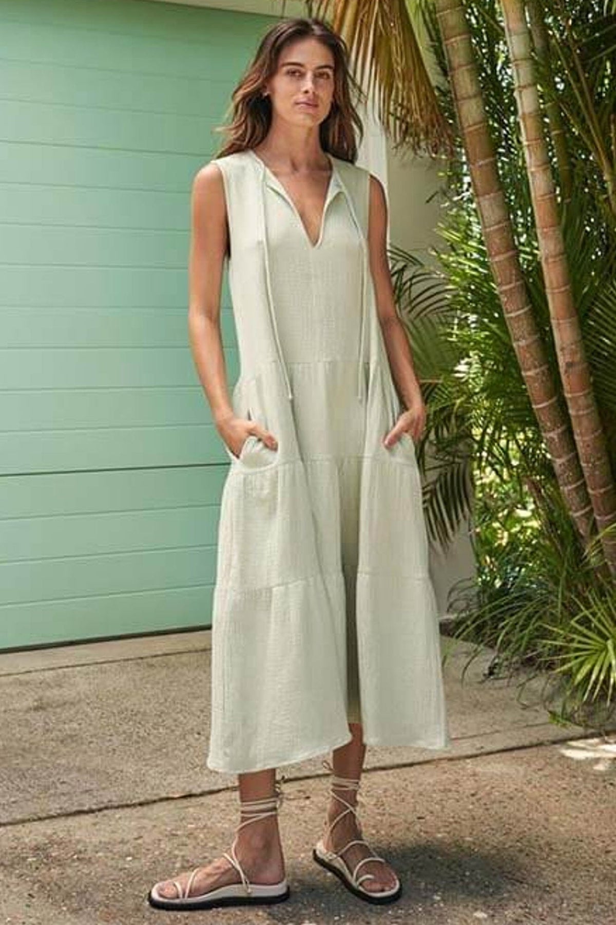 LITTLE LIES Esther Midi Dress - Sage Dress - Zabecca Living