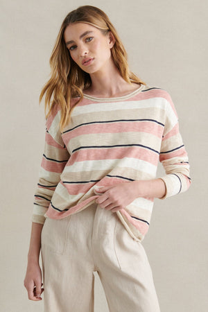 LITTLE LIES Ezra Top - Peach Jumpers + Knitwear - Zabecca Living