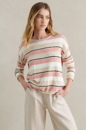 LITTLE LIES Ezra Top - Peach Jumpers + Knitwear - Zabecca Living