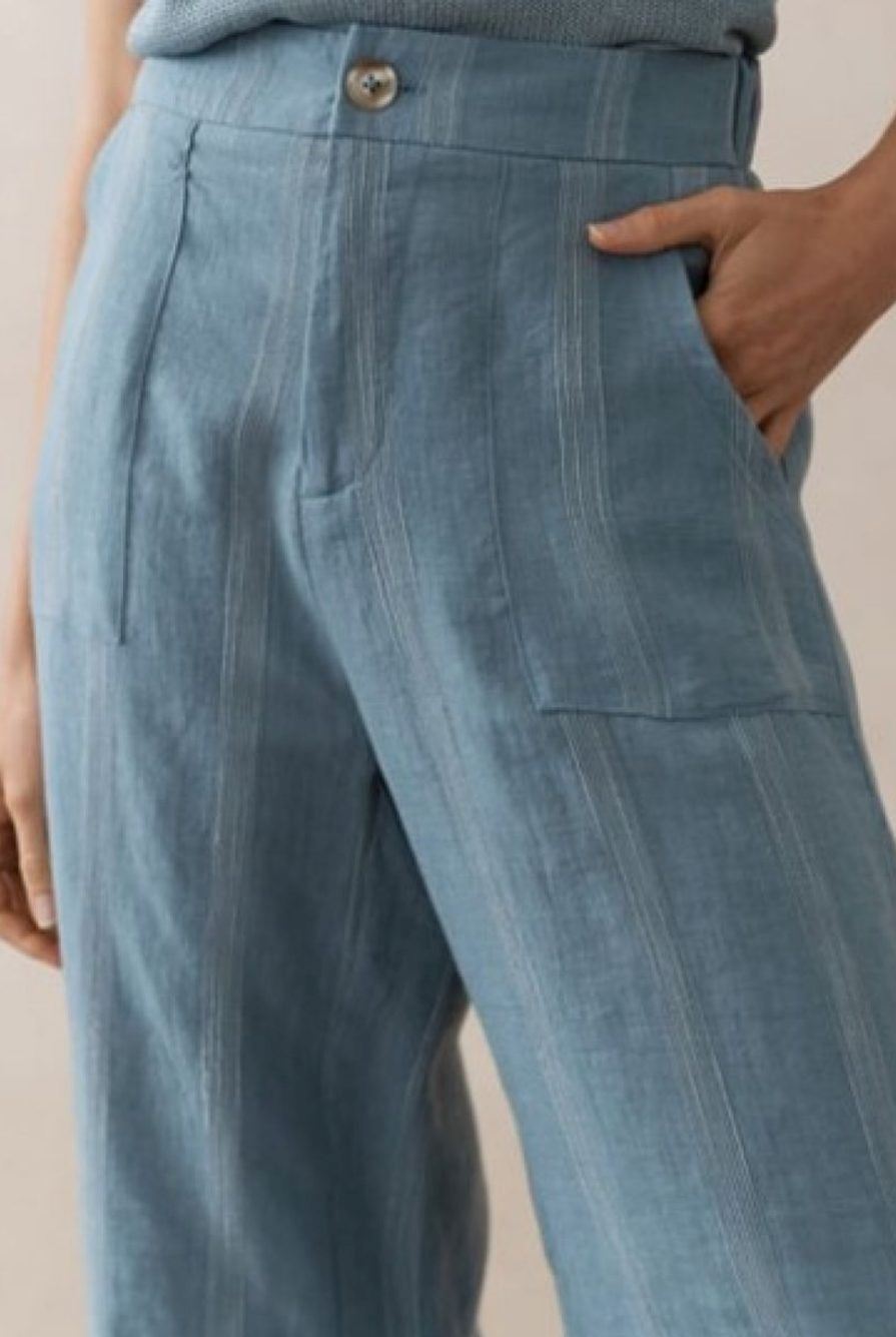 LITTLE LIES Jude Pant - Blue Stripe PANTS - Zabecca Living