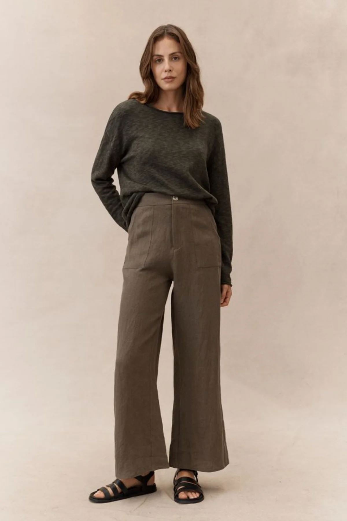 LITTLE LIES Jude Pant - Khaki PANTS - Zabecca Living