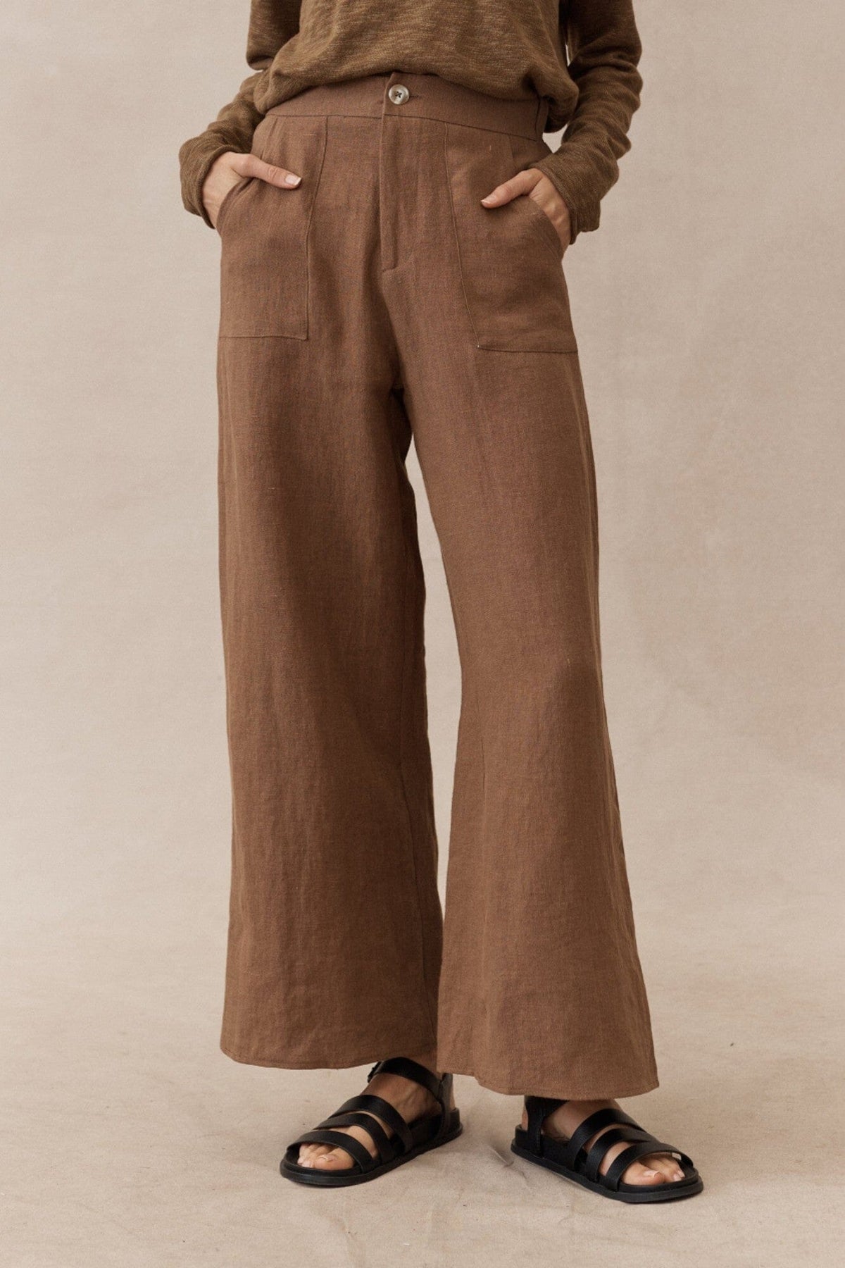 LITTLE LIES Jude Pant - Mocha PANTS - Zabecca Living