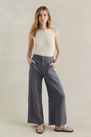 LITTLE LIES Jude Pant - Steel PANTS - Zabecca Living