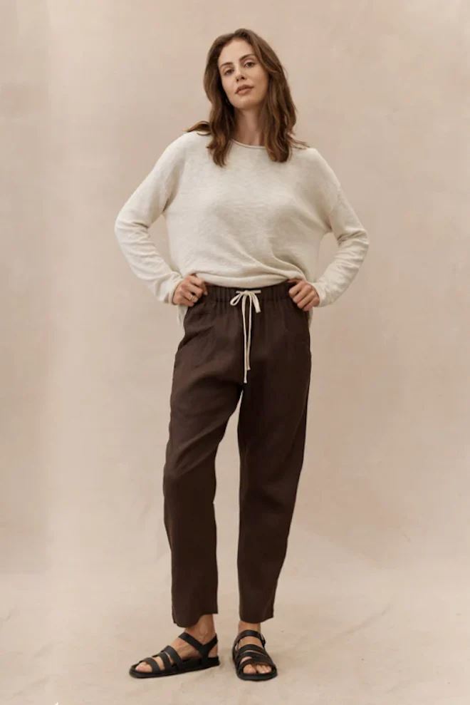 LITTLE LIES Luxe Pants - Dark Chocolate PANTS - Zabecca Living