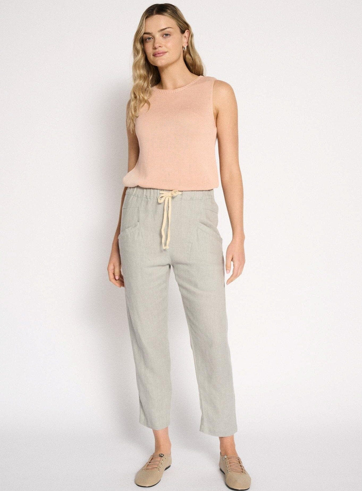 LITTLE LIES Luxe Pants - Dusty Aqua PANTS - Zabecca Living