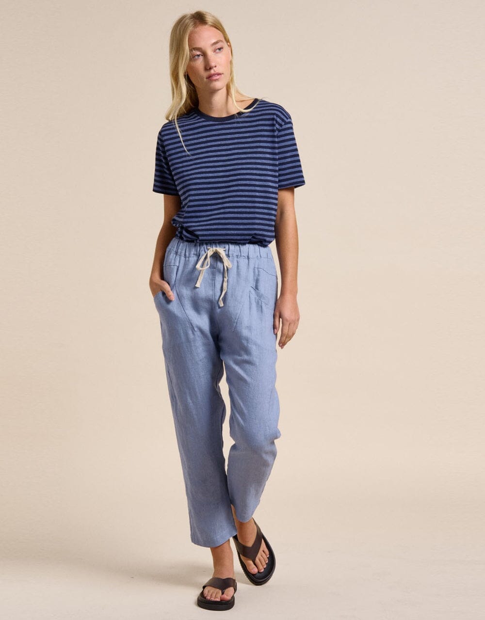 LITTLE LIES Luxe Pants - Nantucket Blue PANTS - Zabecca Living