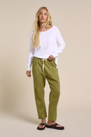 LITTLE LIES Luxe Pants - Olive PANTS - Zabecca Living
