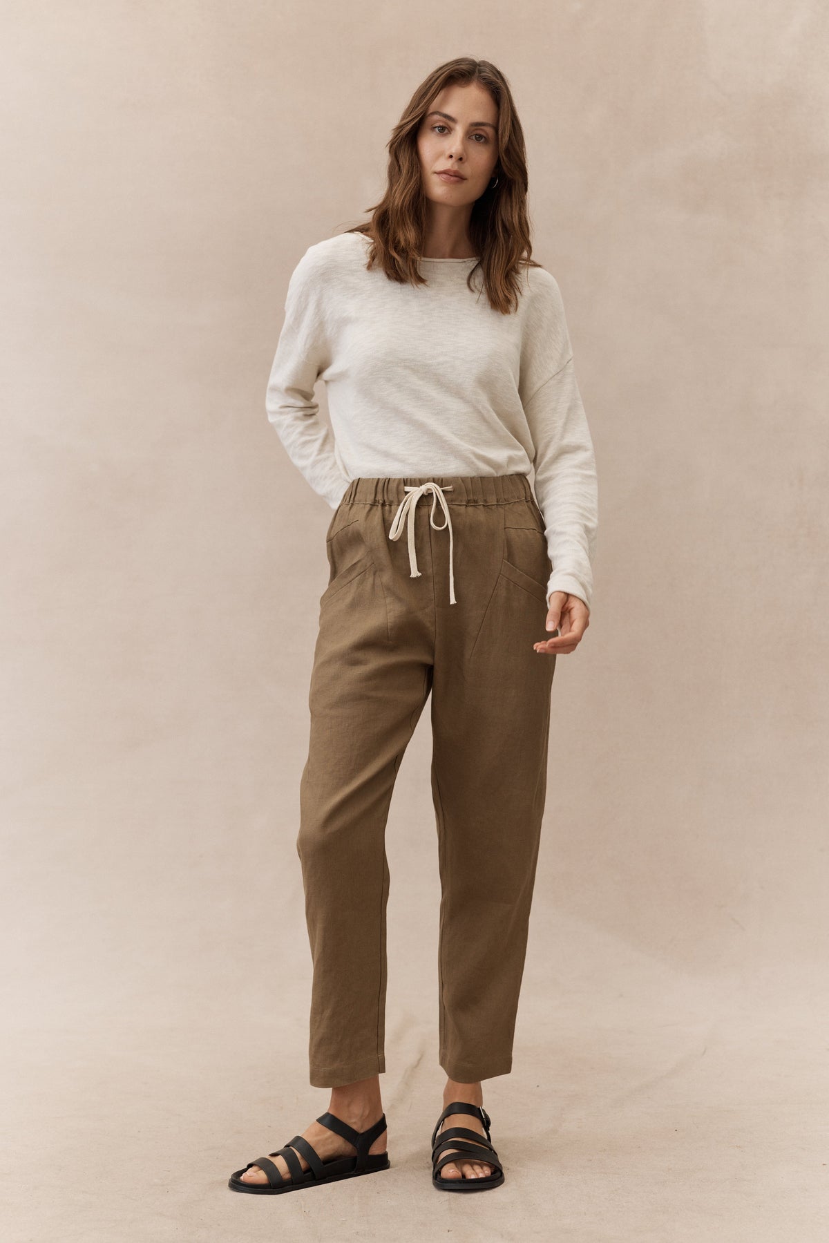 LITTLE LIES Luxe Pants - Walnut PANTS - Zabecca Living