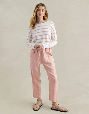 LITTLE LIES Minnie Top - Peach Stripe Jumpers + Knitwear - Zabecca Living
