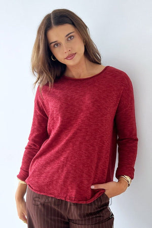 LITTLE LIES Nellie Top - Cherry Jumpers + Knitwear - Zabecca Living