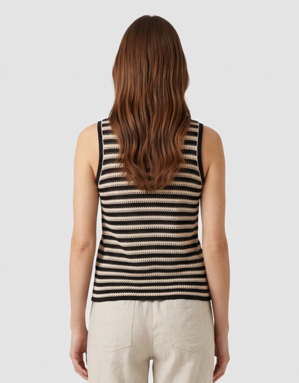 LITTLE LIES Nina Tank - Natural/ Black Tank - Zabecca Living