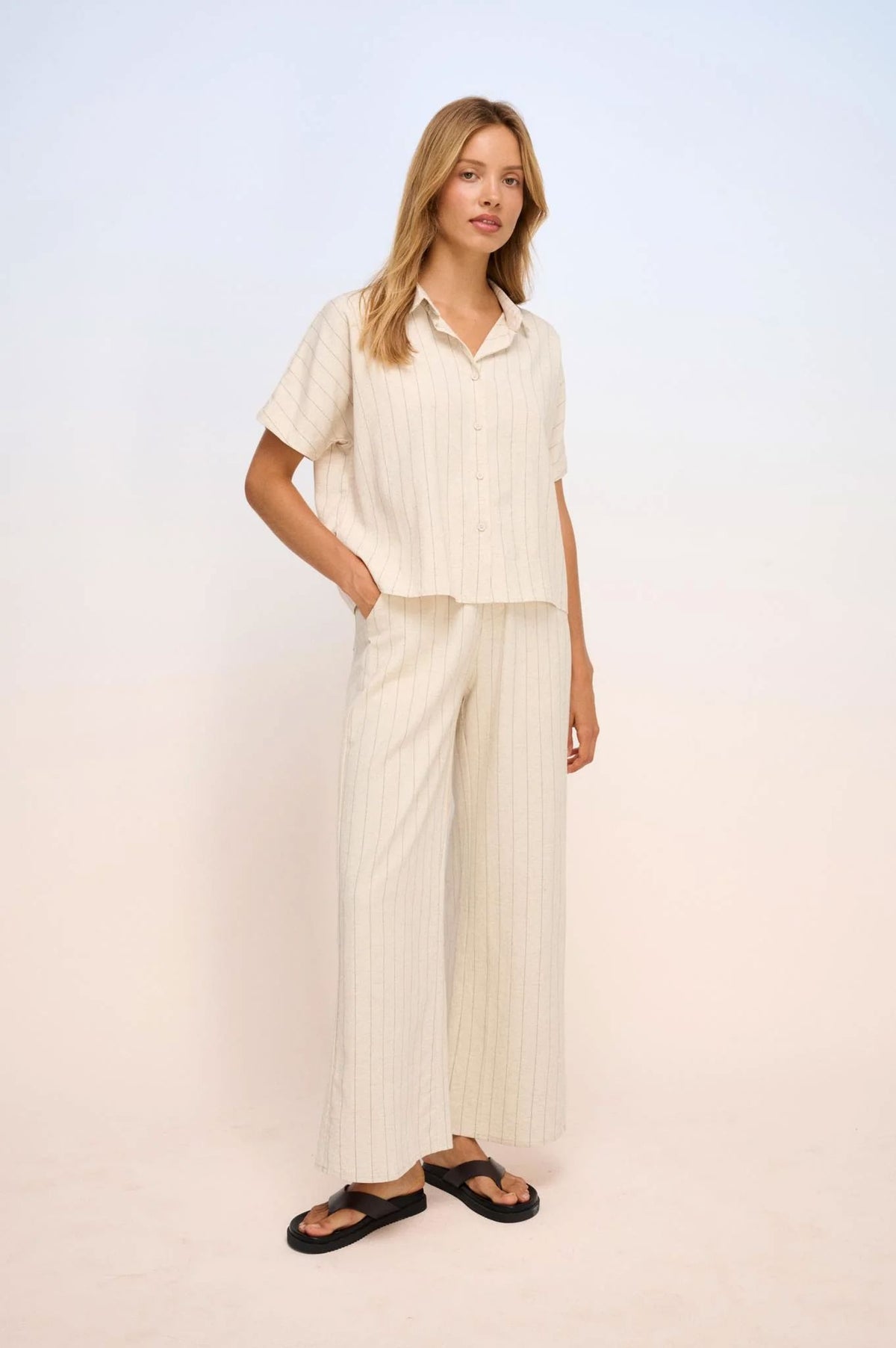 LITTLE LIES Pin Stripe Pants PANTS - Zabecca Living