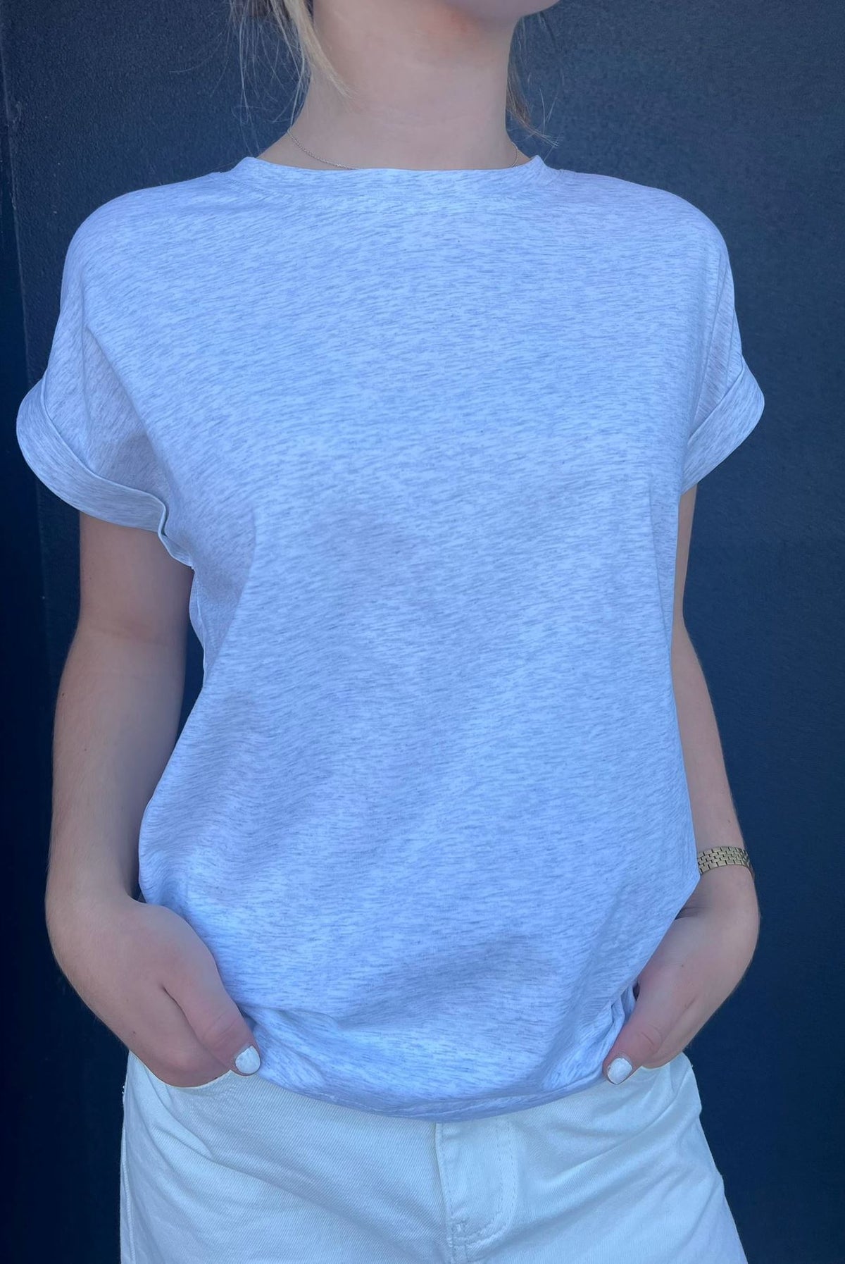 LITTLE LIES Rhodes Tee - Grey Tee - Zabecca Living