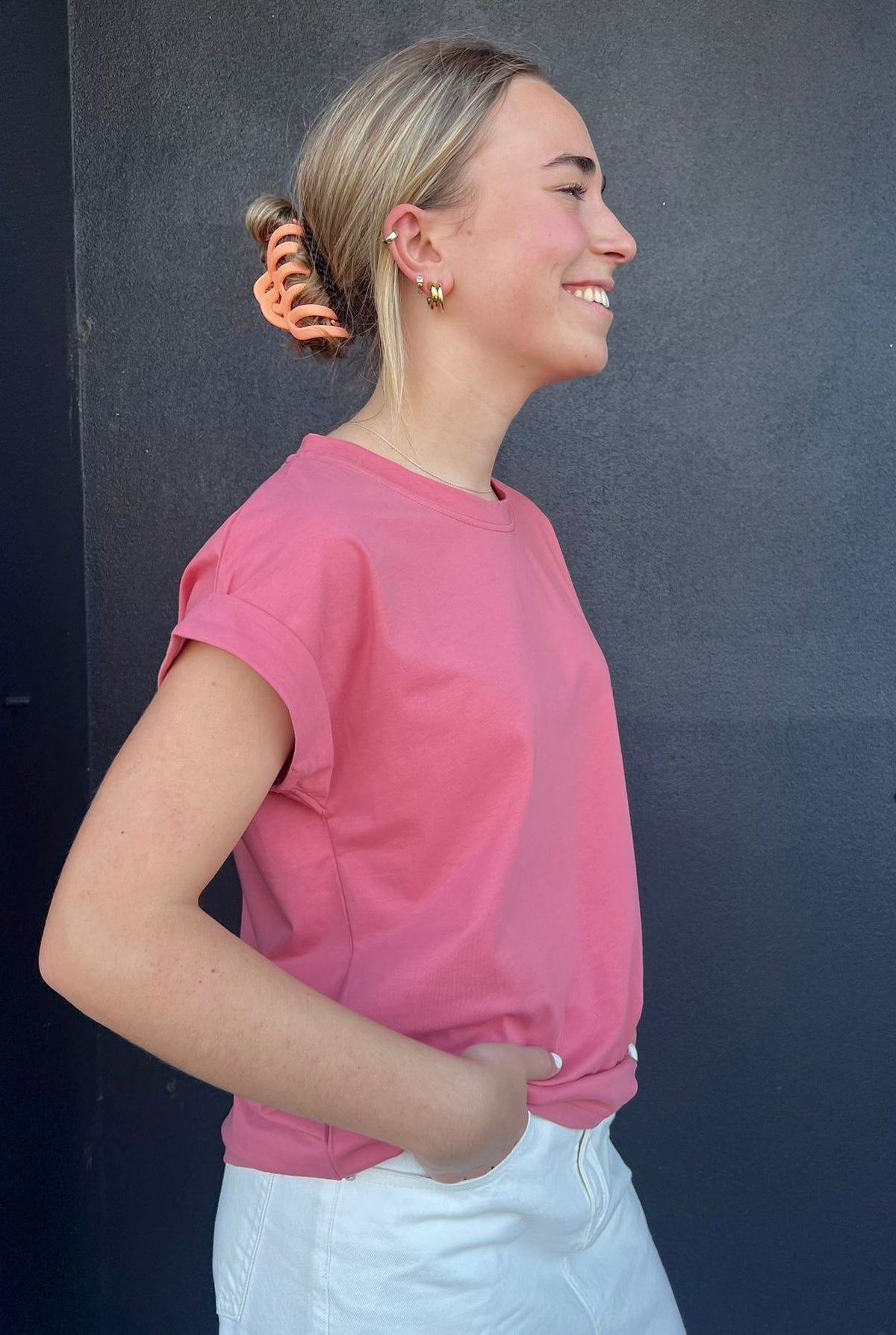 LITTLE LIES Rhodes Tee - Raspberry Tee - Zabecca Living