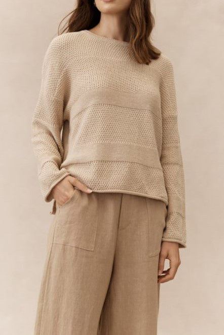 LITTLE LIES Rowie Jumper - Taupe Jumpers + Knitwear - Zabecca Living