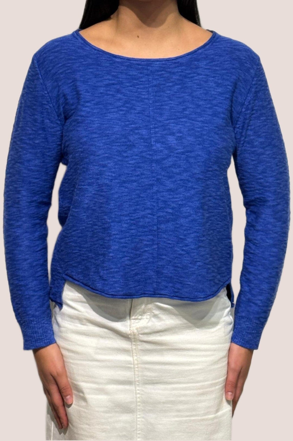 LITTLE LIES Sacha Top - Blue Jumpers + Knitwear - Zabecca Living