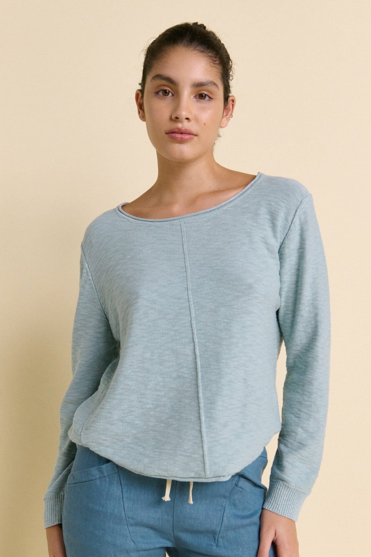 LITTLE LIES Sacha Top - Duck Egg Jumpers + Knitwear - Zabecca Living