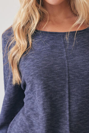 LITTLE LIES Sacha Top - Navy Jumpers + Knitwear - Zabecca Living