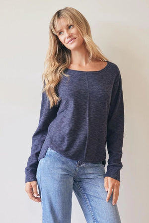 LITTLE LIES Sacha Top - Navy Jumpers + Knitwear - Zabecca Living