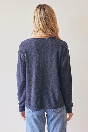 LITTLE LIES Sacha Top - Navy Jumpers + Knitwear - Zabecca Living