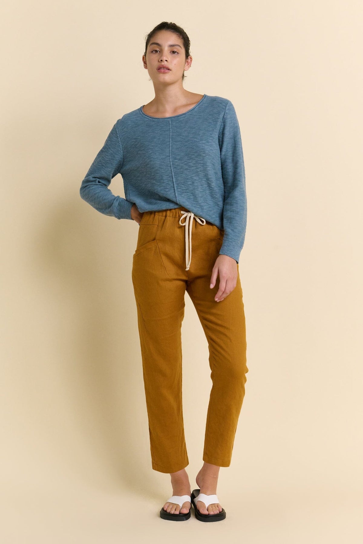 LITTLE LIES Sacha Top - Teal Jumpers + Knitwear - Zabecca Living