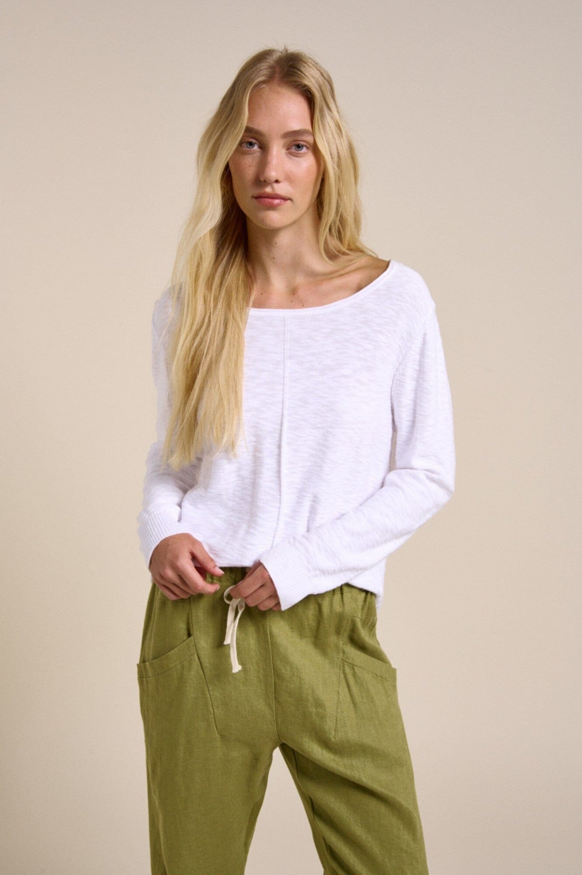 LITTLE LIES Sacha Top - White Jumpers + Knitwear - Zabecca Living