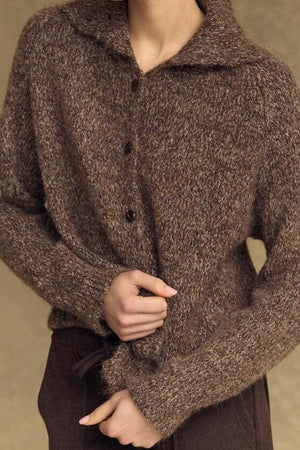 LITTLE LIES Sidney Button Up Cardigan - Espresso Jumpers + Knitwear - Zabecca Living