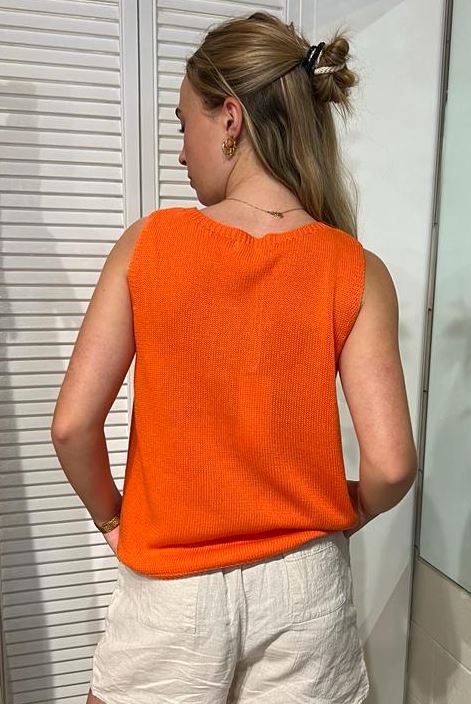 LITTLE LIES Spring Tank - Orange Tank - Zabecca Living