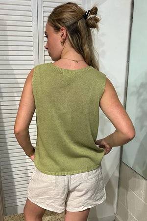 LITTLE LIES Spring Tank - Sage Tank - Zabecca Living