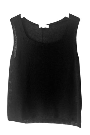 LITTLE LIES Square Neck Tank - Black Tank - Zabecca Living