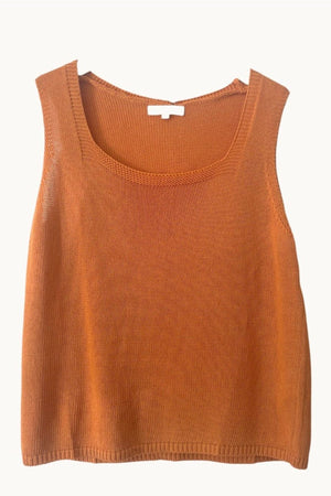 LITTLE LIES Square Neck Tank - Orange Tank - Zabecca Living