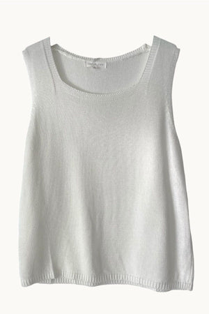 LITTLE LIES Square Neck Tank - White Tank - Zabecca Living