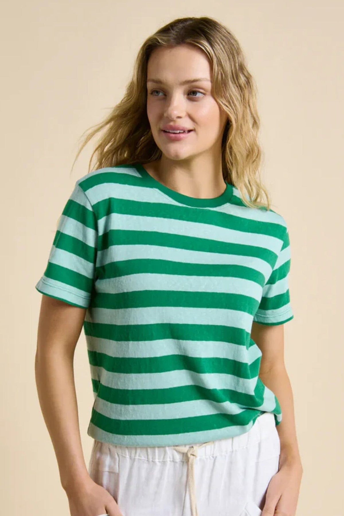 LITTLE LIES Tilly Tee - Green / Blue Tee - Zabecca Living