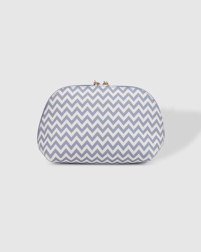 LOUENHIDE Baby Audrey Makeup Bag - Chevron Jacaranda COSMETIC BAG - Zabecca Living