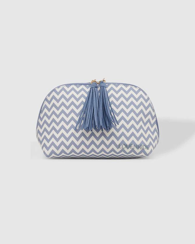 LOUENHIDE Baby Audrey Makeup Bag - Chevron Jacaranda COSMETIC BAG - Zabecca Living