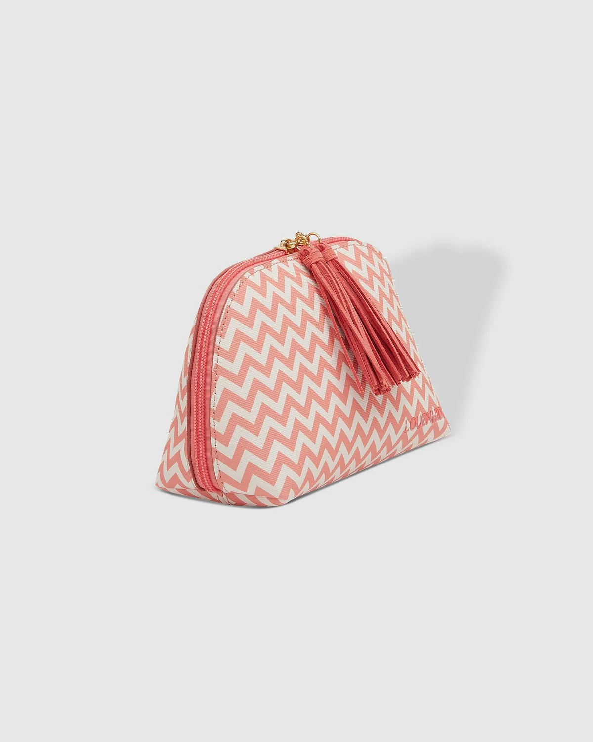 LOUENHIDE Baby Audrey Makeup Bag - Chevron Peach COSMETIC BAG - Zabecca Living