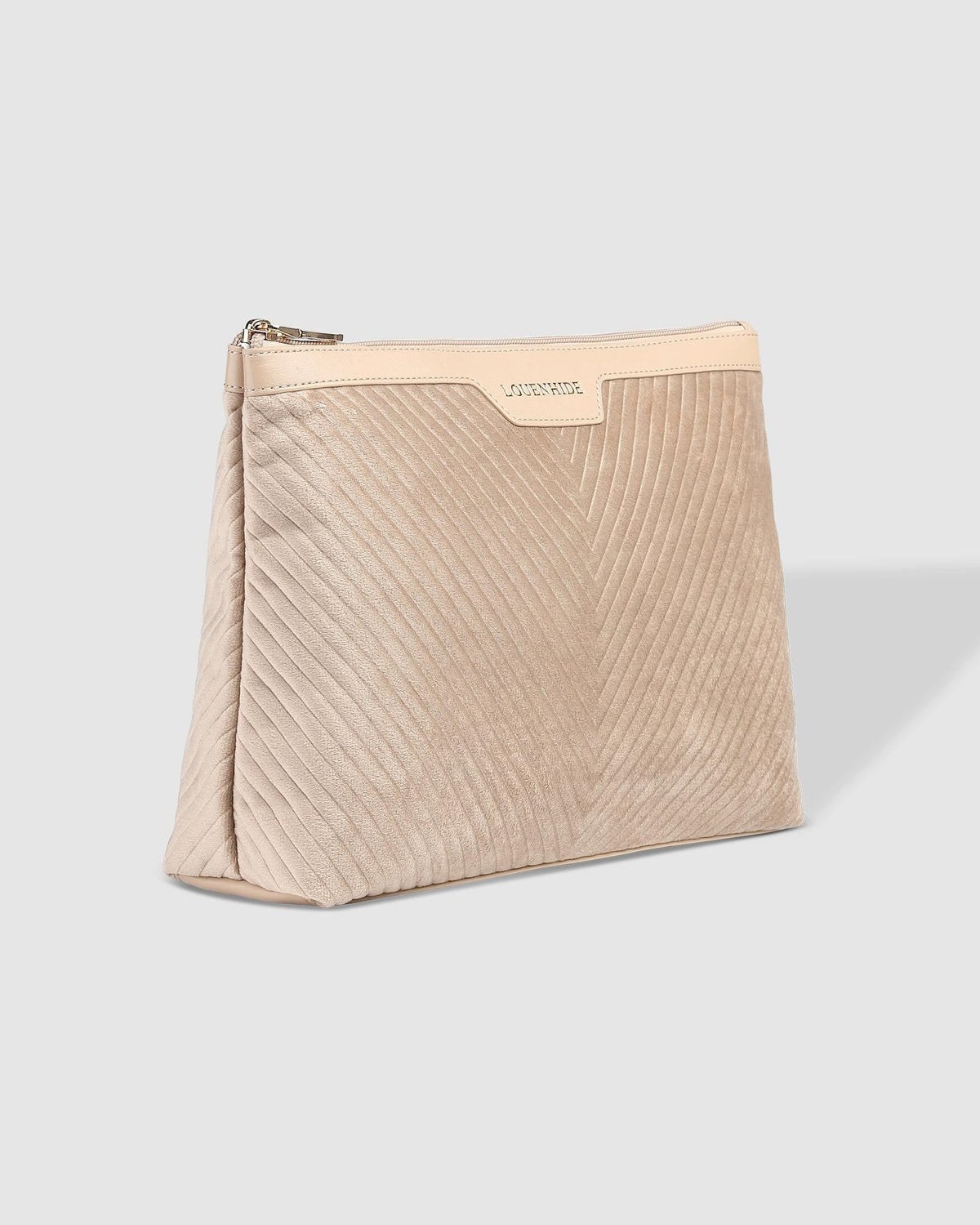 LOUENHIDE Bessie Pouch - Velvet Malt toiletry bag - Zabecca Living