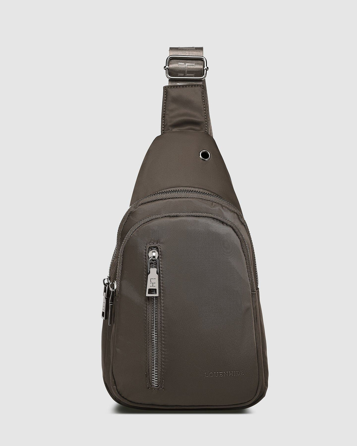 LOUENHIDE Boyd Nylon Sling Bag - Chocolate HANDBAG - Zabecca Living